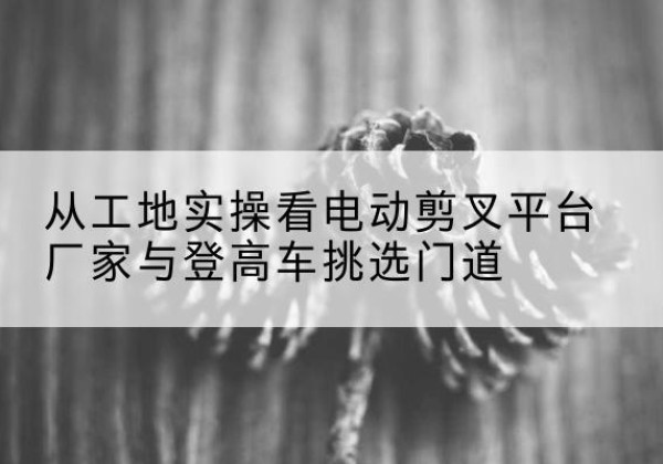 荣昌区电动剪叉升降平台厂家-从工地实操看电动剪叉平台厂家与登高车挑选门道